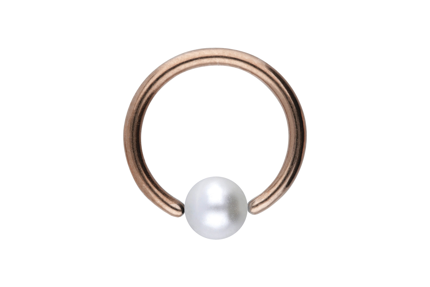 Chirurgenstahl Klemmkugelring Piercing SYNTHETISCHE PERLE
